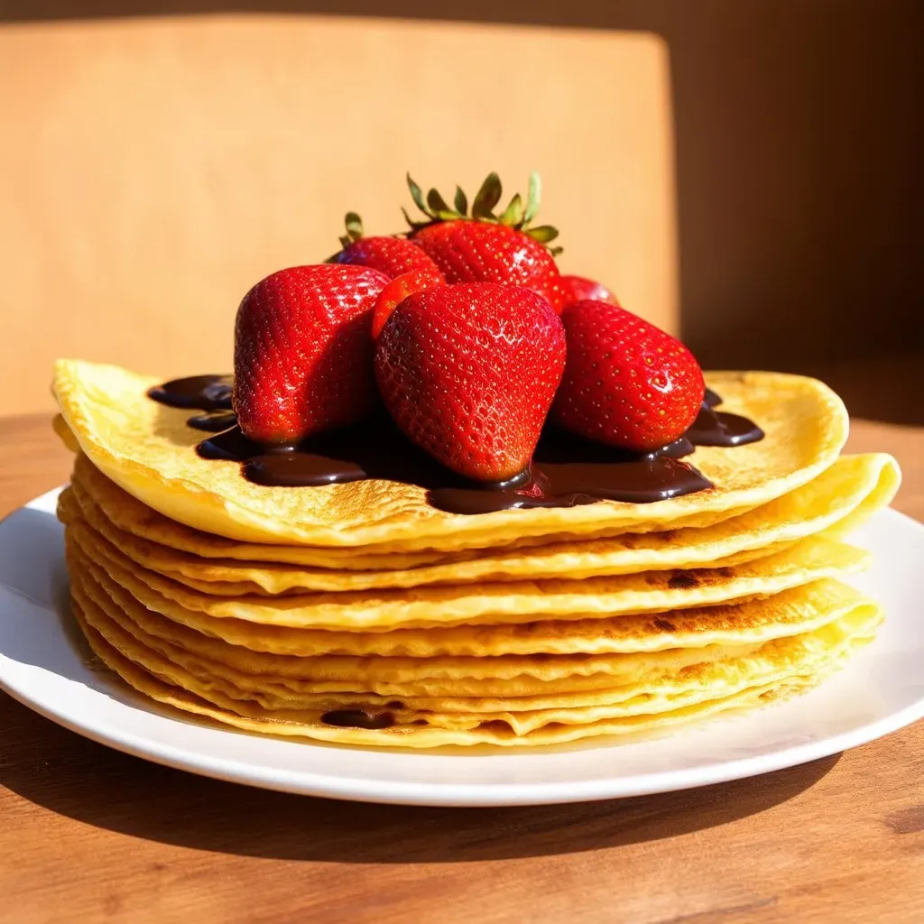 Crêpes aux fraises