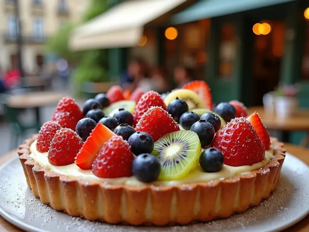 Garniture de crème pâtissière