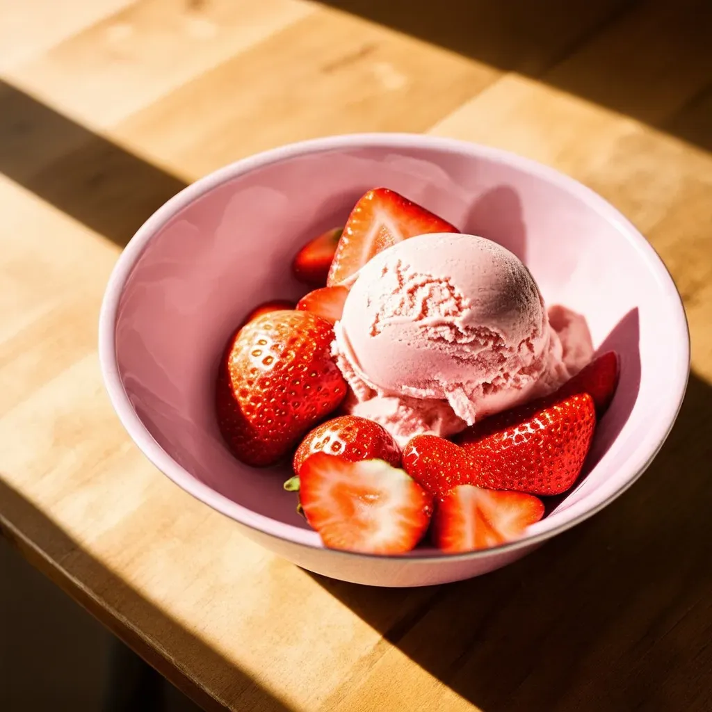 Glaces aux fraises