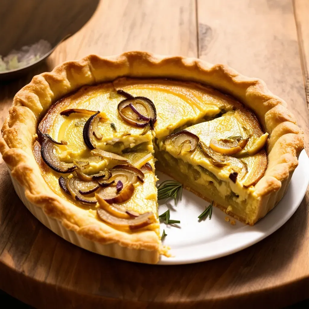 Quiche au oignons et fromage