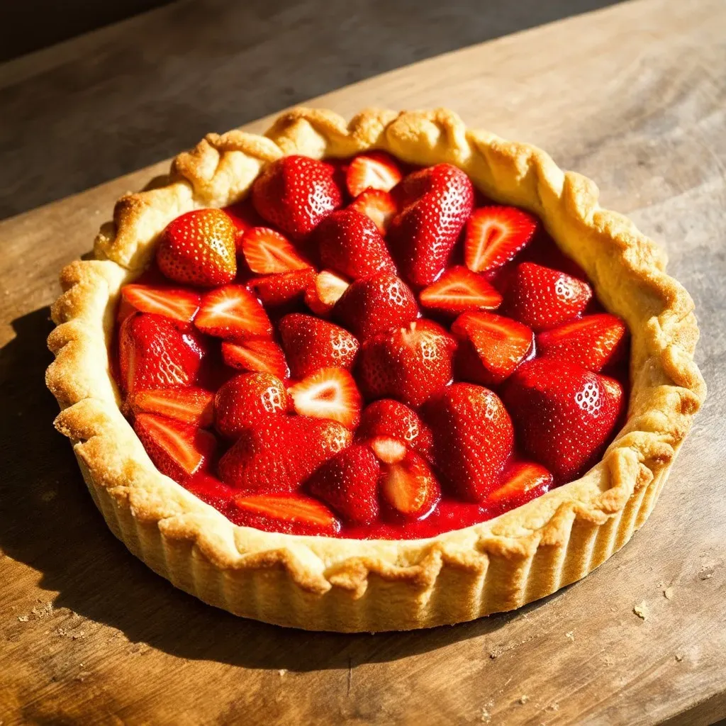 Tarte aux fraises avec pâte sablée toute prête