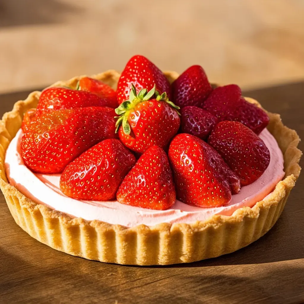 Tarte aux fraises prête