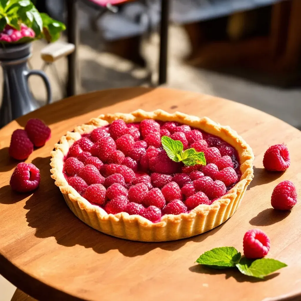 Tarte aux framboises