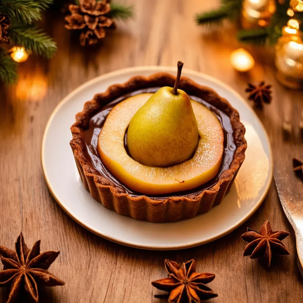 Tartelette à la poire et au chocolat